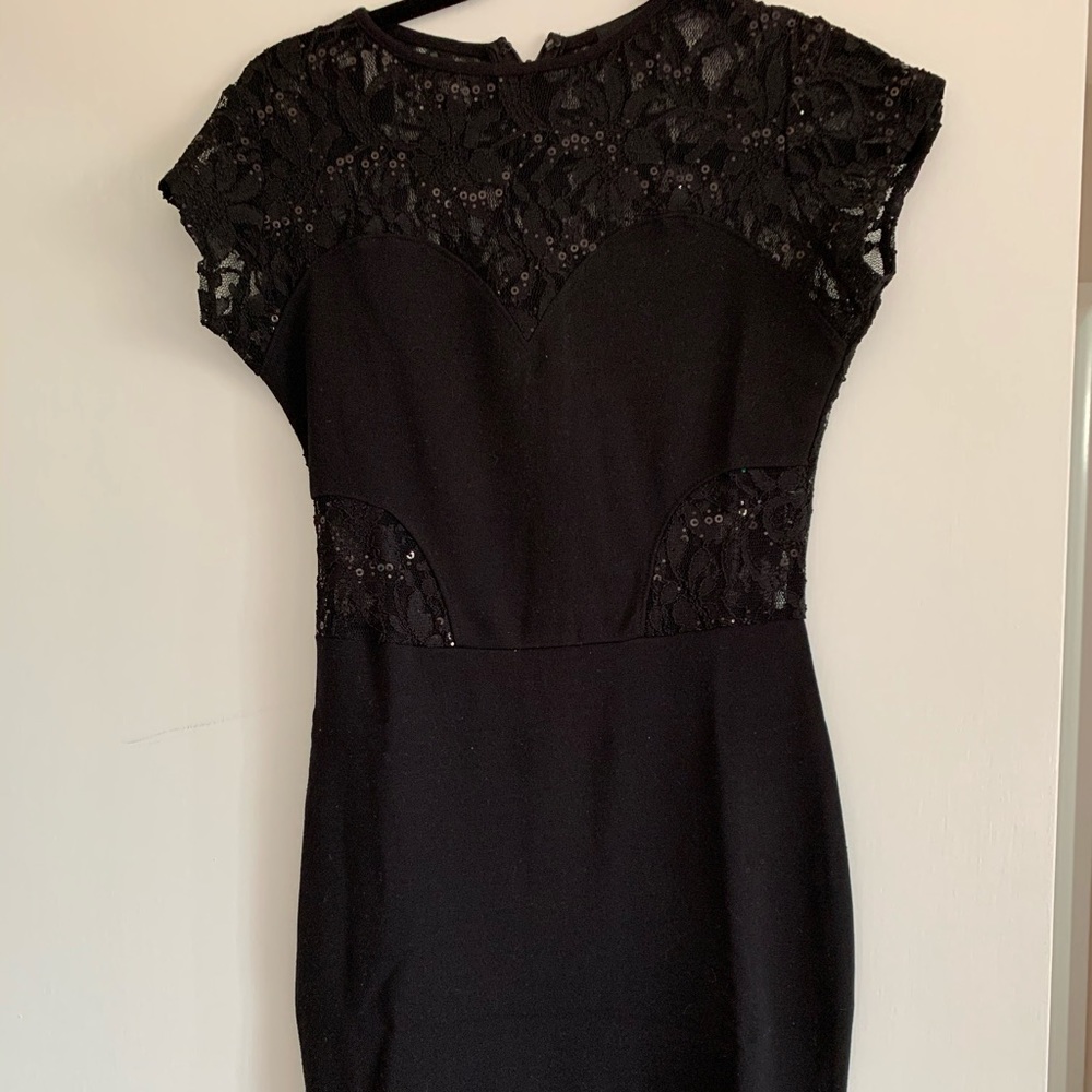ASOS - Black lace panel dress